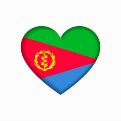 Eritrean Flag Heart Symbol vector image