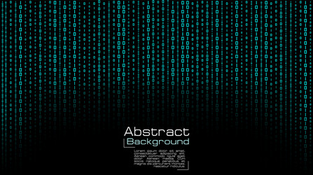 streaming blue binary code on black vector image
