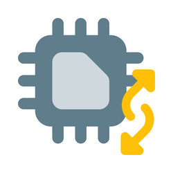 transferring data using a micro processing unit vector image