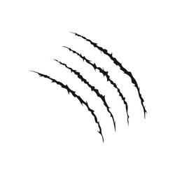 scratch claw mark icon trace of wild animal Vector Image