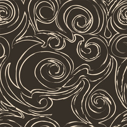 Seamless beige pattern spirals curls vector