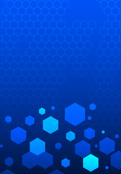 technology abstract background of stacked hexagona vector image
