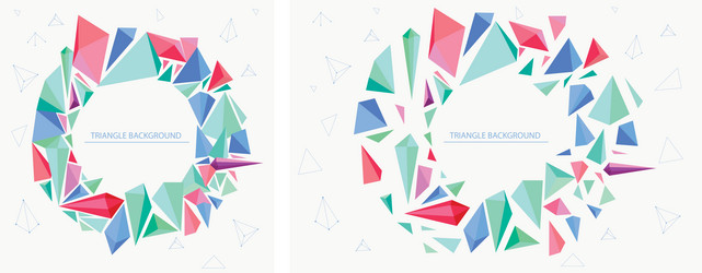 abstract background with triangular shapes vector image