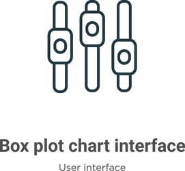 box plot chart interface outline icon thin line vector image