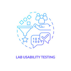 Laboratory usability testing blue gradient vector