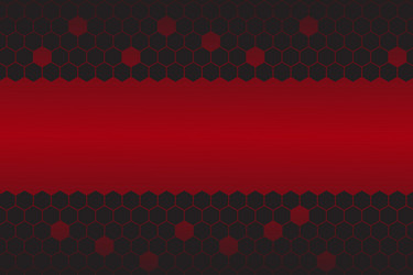 red background with overlapping hexagon vector image