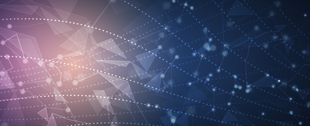 neural network concept connected cells with links vector image