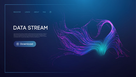 data stream concept visualization vector image