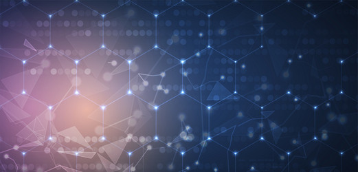 neural network concept connected cells with links vector image