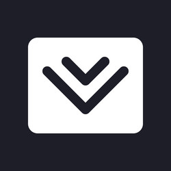scroll to bottom dark mode glyph ui icon vector image