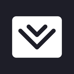 Scroll to bottom dark mode glyph ui icon vector