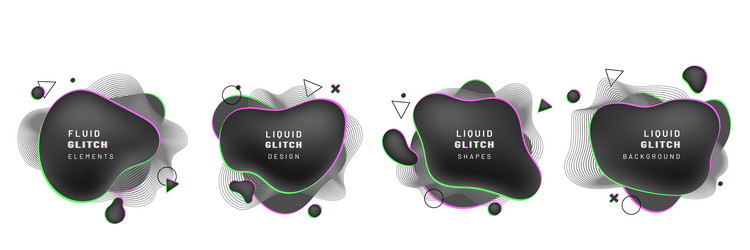 set of isolated backgrounds with abstract shapes vector image