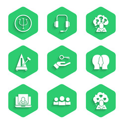 set solution to problem users group broken vector image