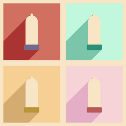 flat with shadow concept and mobile application vector image