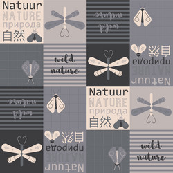 Natural typographic pattern vector