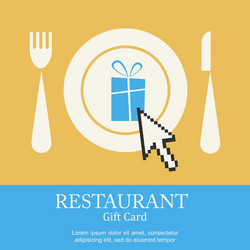 restaurant gift card vector