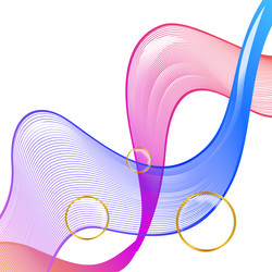 square abstract flow of colorful dynamic waves vector image
