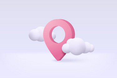 3d location point marker of map or navigation pin vector image