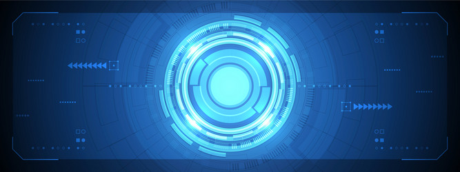 abstract overlap circle digital interface vector image