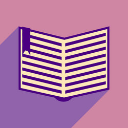 flat with shadow icon and mobile application open vector image