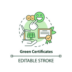 Eco certificates green gradient concept icon Vector Image