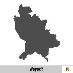 Map of Nayarit, Mexico Vector Image