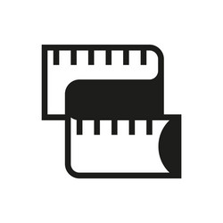 meter measuring icon on white background Vector Image