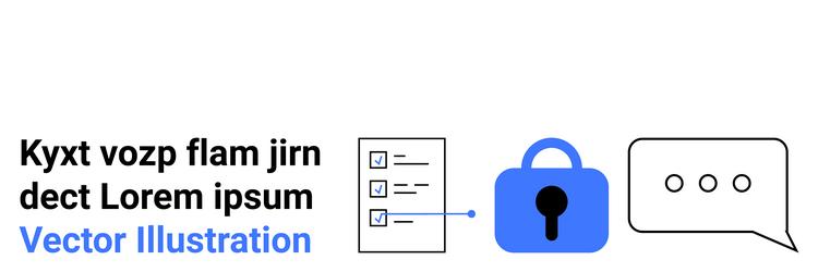 secure communication and task management with text vector image
