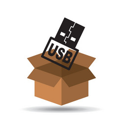 usb memory backup icon design vector