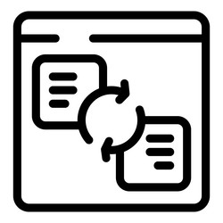 website content management system exchanging data vector image