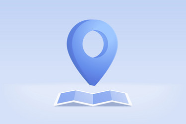 3d location point marker of map or navigation pin vector image