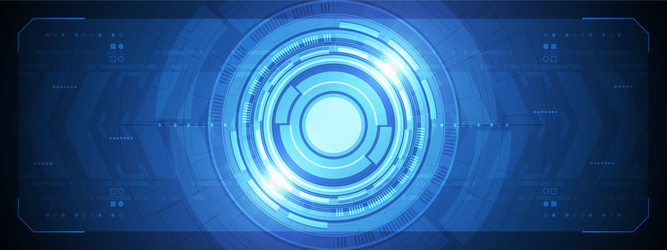 abstract overlap circle digital interface vector image