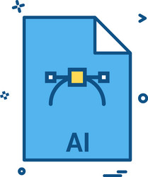 ai file extension format icon design vector image