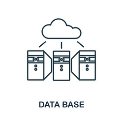 Database line icon element sign from networking vector