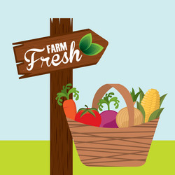 Farm fresh concept Royalty Free Vector Image - VectorStock