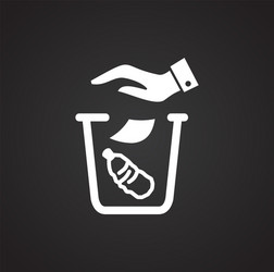 Garbage related icon on background for graphic vector