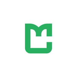 Initial letter mc or cm logo design template Vector Image