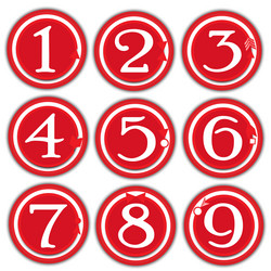 numbers are in red circles with arrows and sha vector image