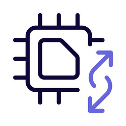 transferring data using a micro processing unit vector image