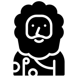 caveman costume icon halloween party vector