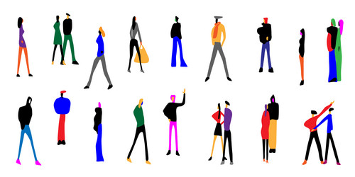 modern people abstract vector