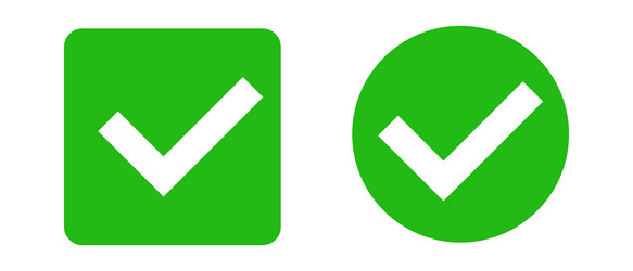 Square and round checkbox vector