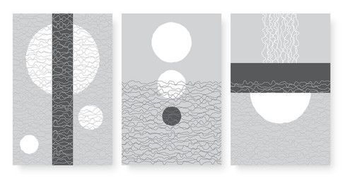 abstract shape and hand drawn scribbles pattern vector image