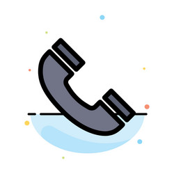 call interface phone ui abstract flat color icon vector image