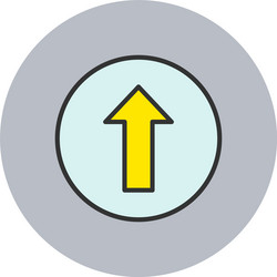 upload line filled circle icon vector image