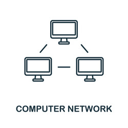 Computer network line icon element sign from vector