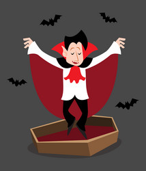 dracula halloween cartoon characters vector