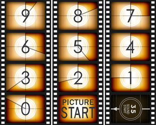 Old Mowie Countdown - Number Sequence vector image