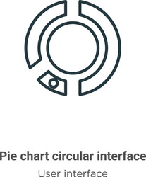 Circular chart outline icon thin line black Vector Image