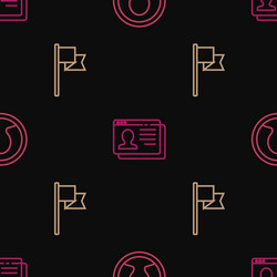 set line create account screen location marker vector image